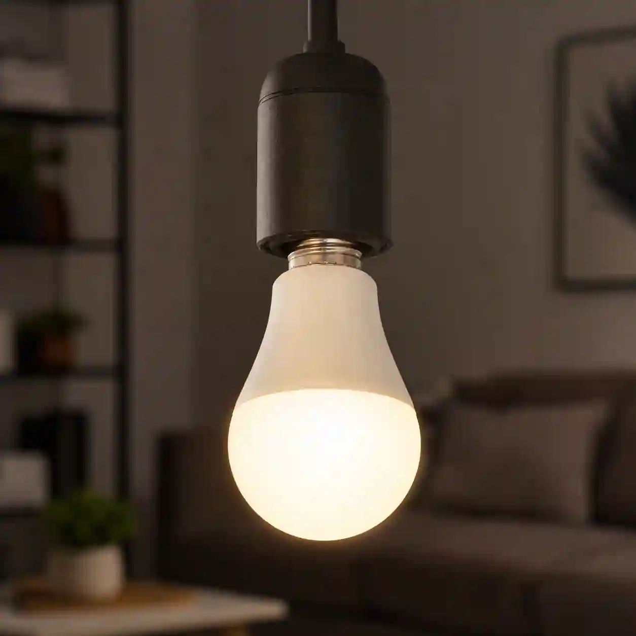 LED žárovka E27 zašroubovaná do klasického svítidla